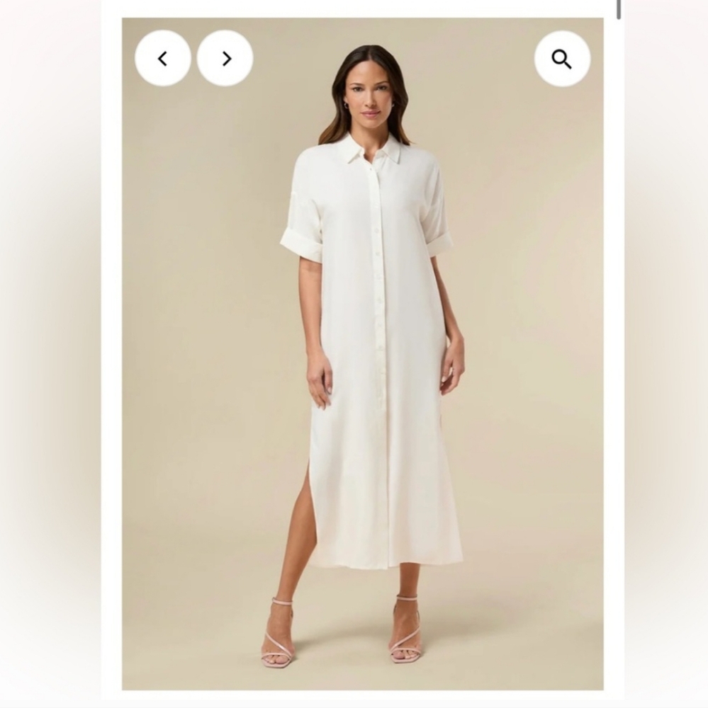 Rachel Parcell Oversized Shirt Dress , White - Picture 1 of 5